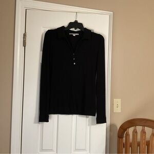 Women's Black Long Sleeve Top